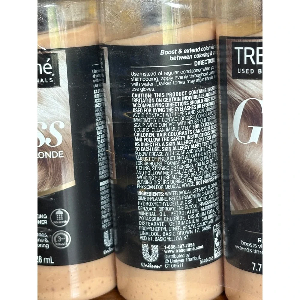 TRESemme Gloss Color Depositing Conditioner Light Blonde 7.7oz 3 Pack New